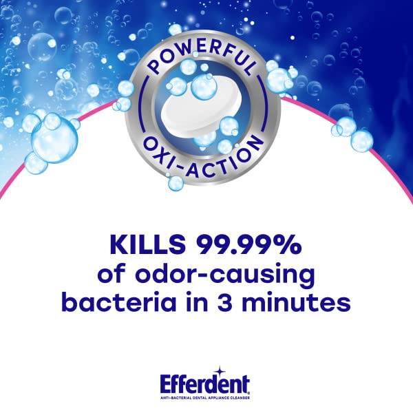 Efferdent Denture Cleanser Tablets, 20 Tablets, Anti-Bacterial Cleaning