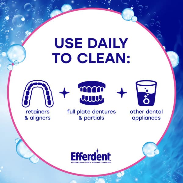 Efferdent Denture Cleanser Tablets, 20 Tablets, Anti-Bacterial Cleaning