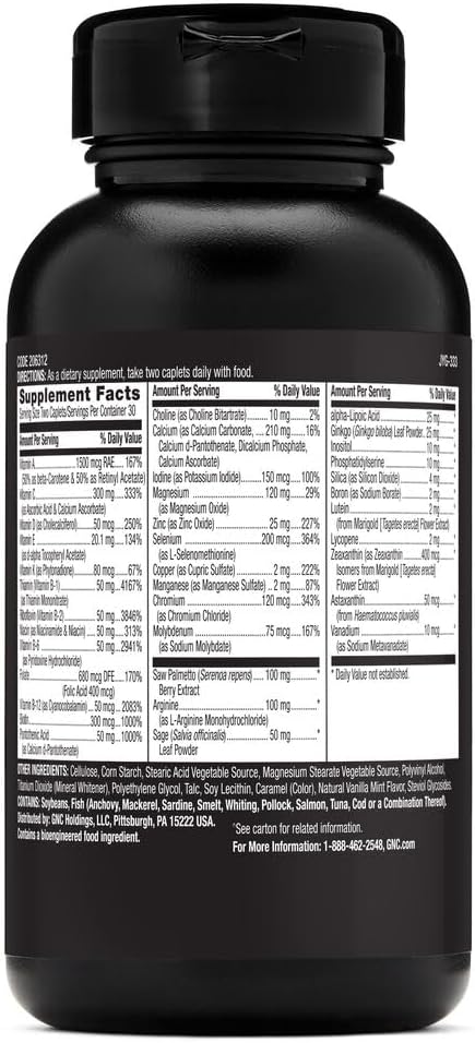 GNC Mega Men 50 Plus Multivitamin, Timed Release, 60 Tablets