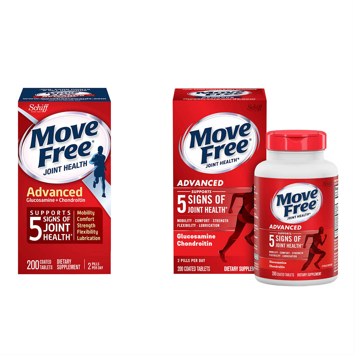 Schiff Move Free Advanced Joint Health, 200 Tablets