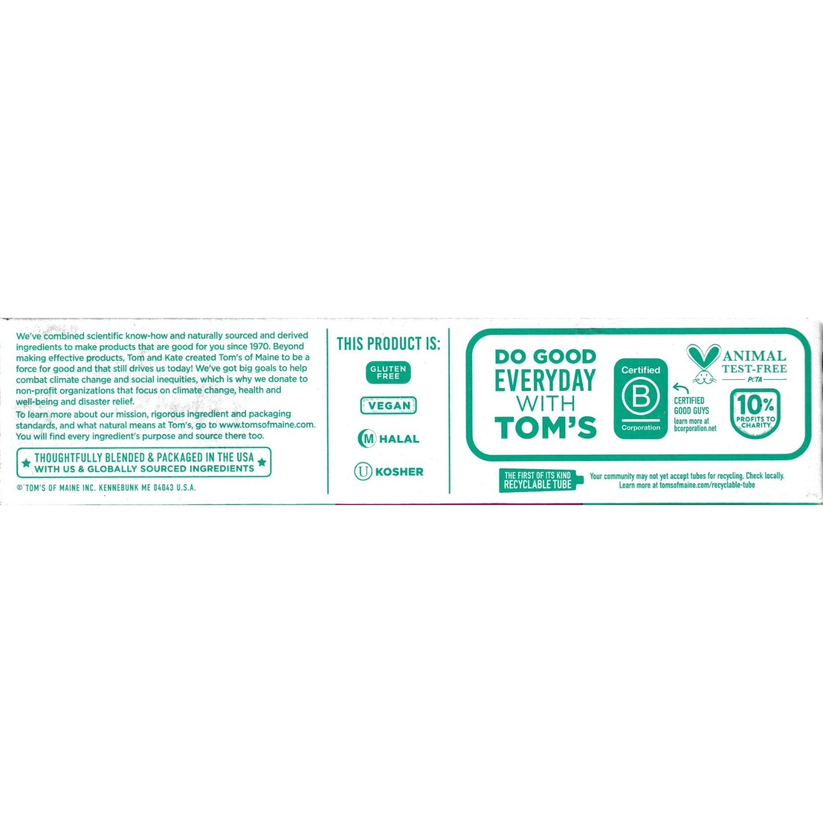 Tom's of Maine Natural Antiplaque Whitening Spearmint Toothpaste 113 g (NO BOX)
