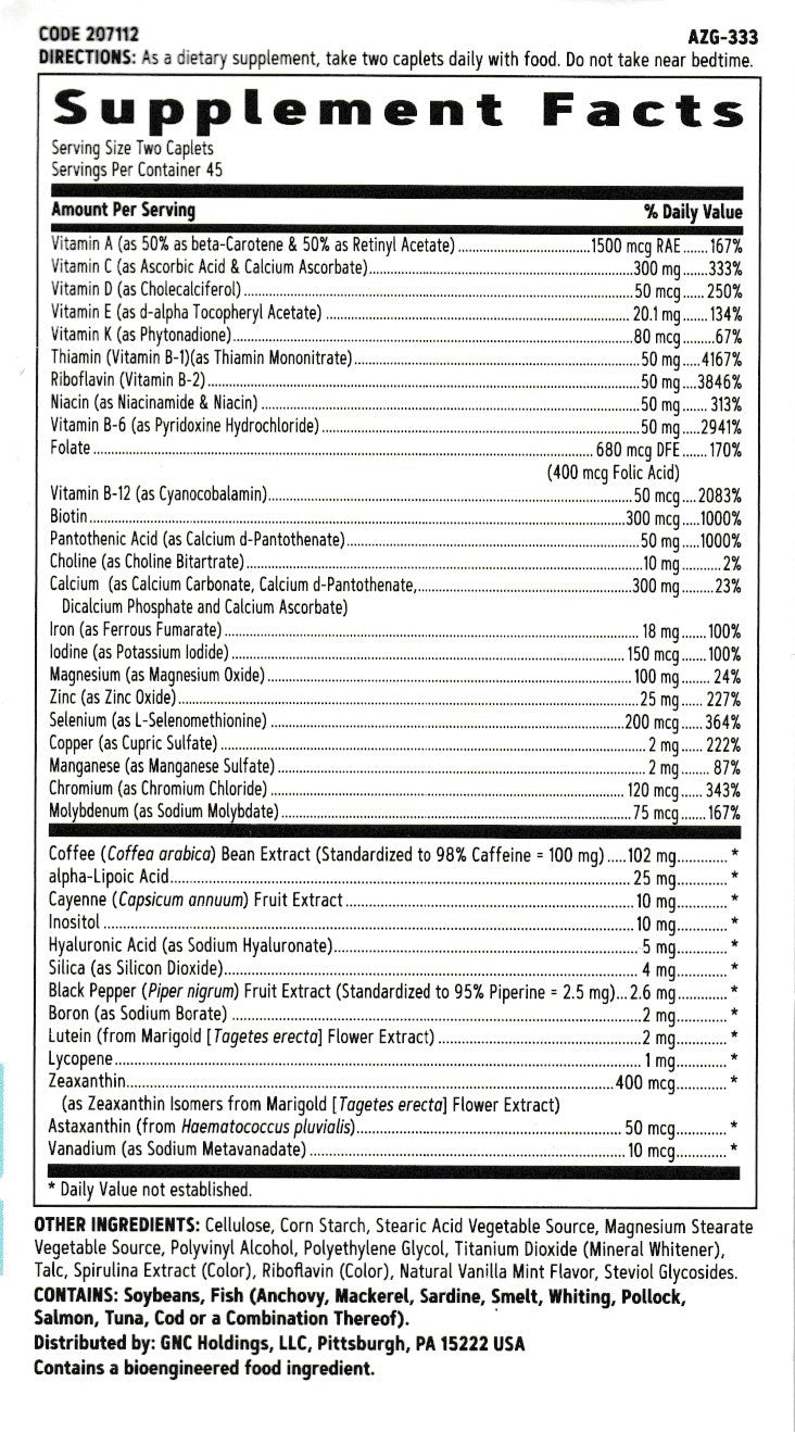 GNC Women's Multivitamin, Energy & Metabolism, 90 Caplets
