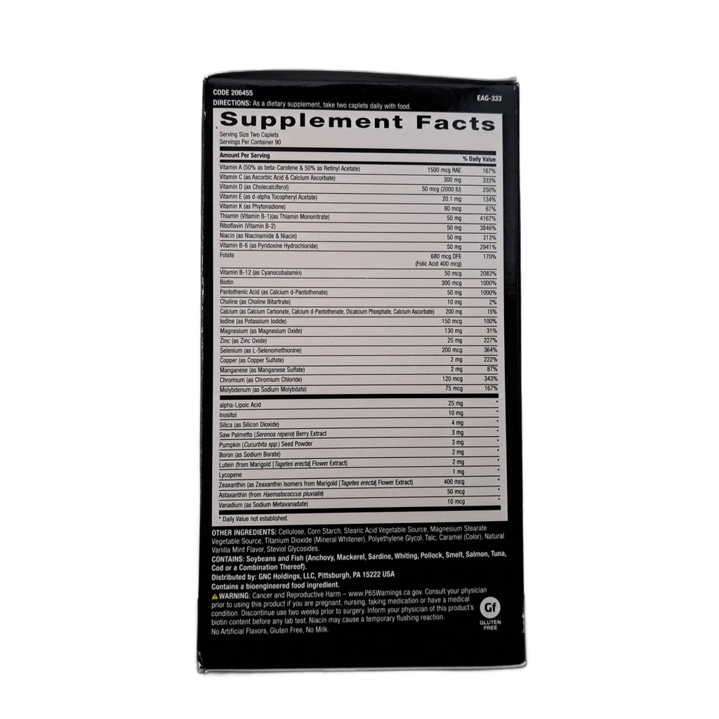 GNC Mega Men Multivitamin, Timed Release, 180 Caplets