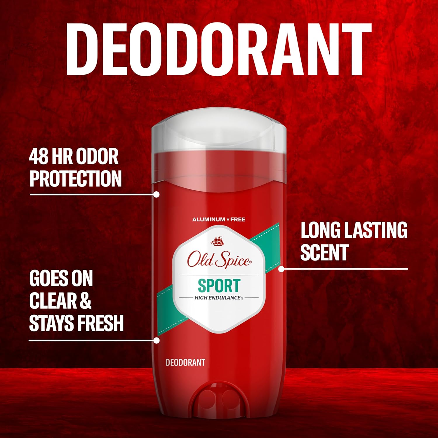 Old Spice Pure Sport High Endurance Aluminium-Free Deodorant, 2.25 OZ (63 g)