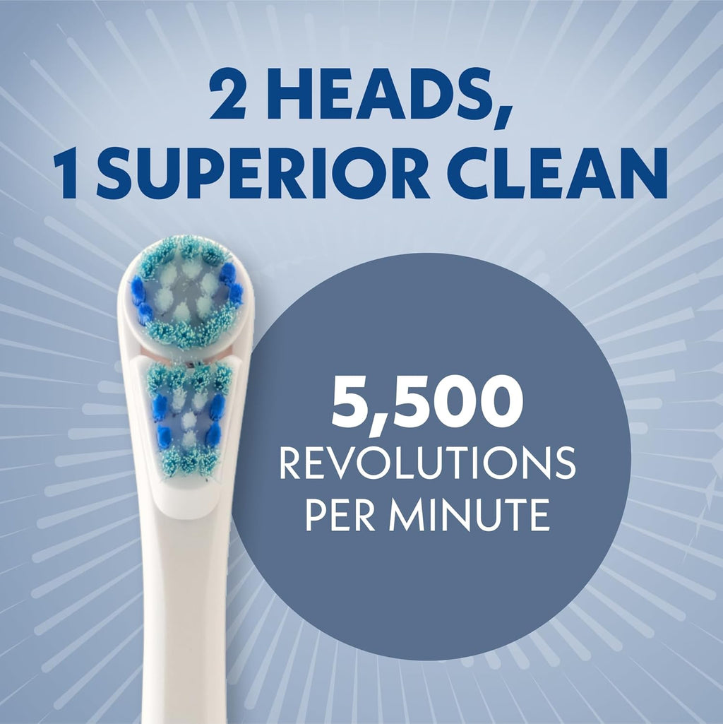 Spinbrush Smart Clean Battery Powered Toothbrush, Soft, Midnight Blue