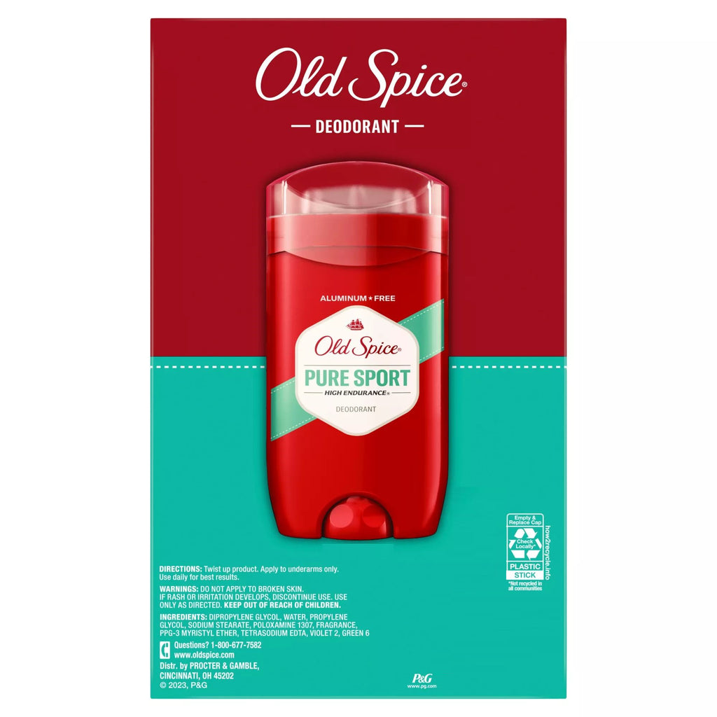 Old Spice Pure Sport High Endurance Aluminium-Free Deodorant, 2.4 Oz (68 g)