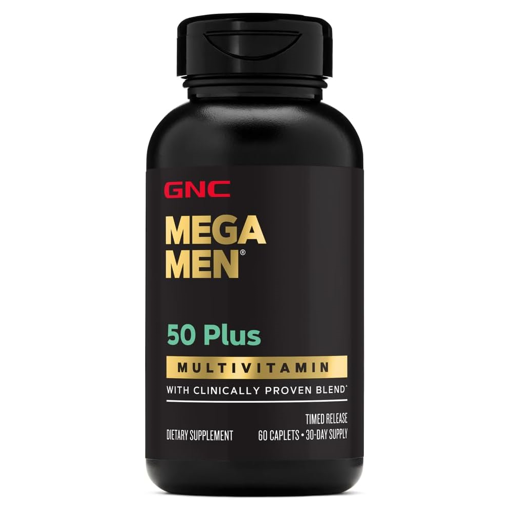 GNC Mega Men 50 Plus Multivitamin, Timed Release, 60 Tablets