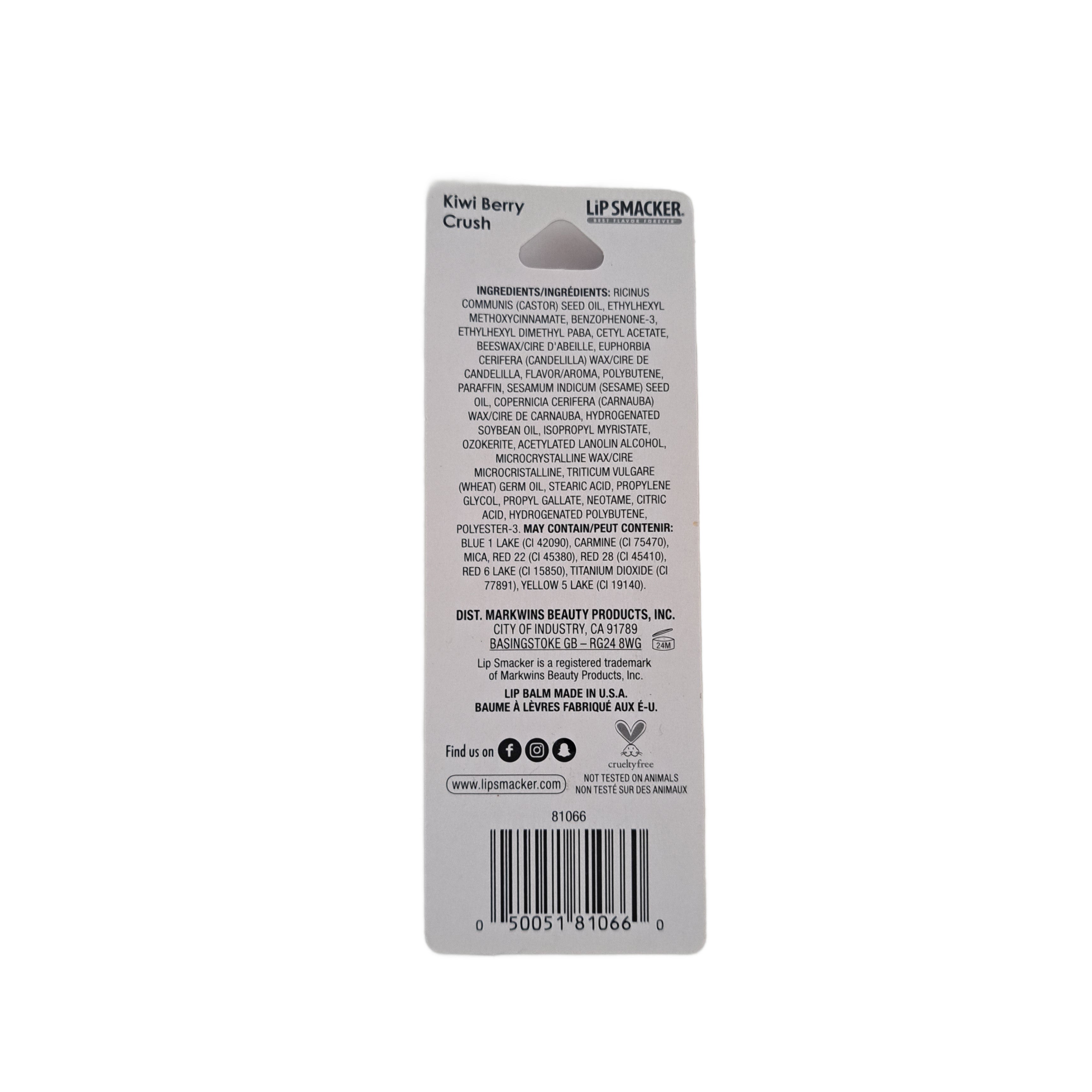 Lip Smacker Best Flavor Forever Lip Balm, Kiwi Berry Crush, 0.14 oz/4.0 g